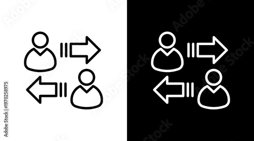 Coaching White Icon Set Design