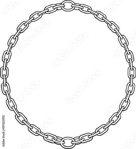 Circle round chain frame.