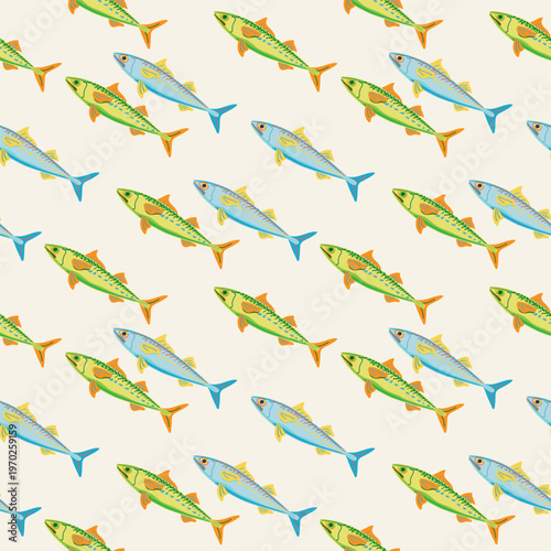 Vector Hand drawn illustration colourful of summer,coastal,Graphic elements. seamless patterns for fabric, textiles, clothing, wrapping paper, backdrop, banner, illustration, abstract backgrounds.

