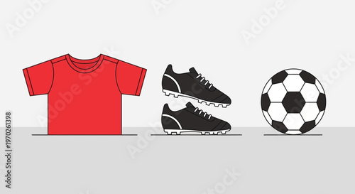 Soccer Football Sports Equipment Set.