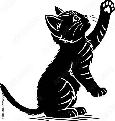 Cat silhouette vector illustration