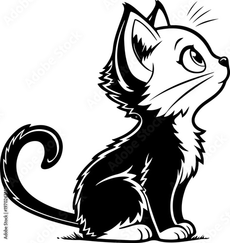 Cat silhouette vector illustration