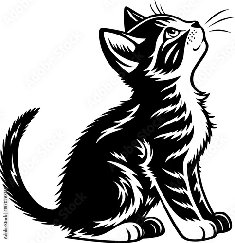 Cat silhouette vector illustration