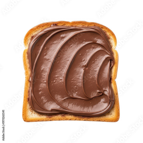 A slice of toast with chocolate spread png