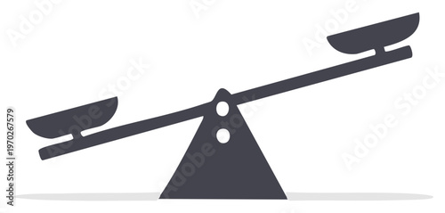 Seesaw Icon Balancing Concept Balance Symbol Playground Toy Kids Game Equilibrium Fun