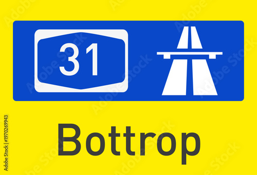 Vektorzeichen, Autobahn BAB 31, Bottrop