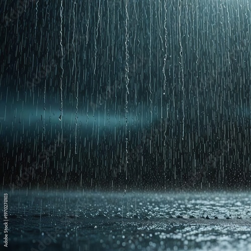 Heavy rain falling against a plain solid color background. 