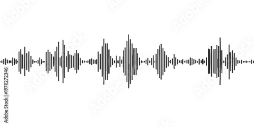 Vector illustration of an abstract music background with a blue urban city skyline and skyscraper architecture design including copy space