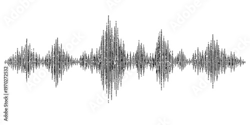 Vector silhouettes of a set of branches from a snowy spruce tree stand against a frozen winter forest landscape in a cold white nature scene