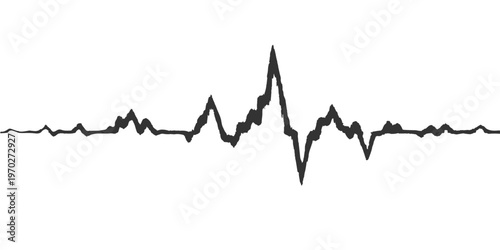 3D medical illustration of a heart pulse wave forming a heart symbol on a creative business stock market growth graph with an ECG cardiogram vector line design