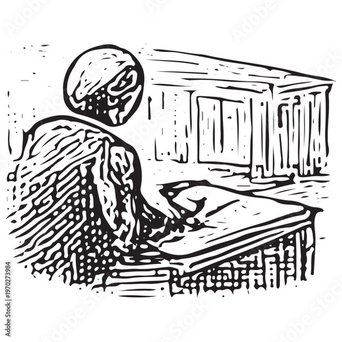 Witness Testifying in Courtroom for Trial Evidence, Legal Process and Justice System