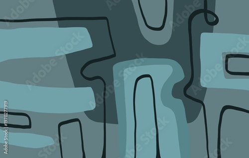 Abstract image for printing. Picture for modern interiors. The picture is painted by hand on a tablet.