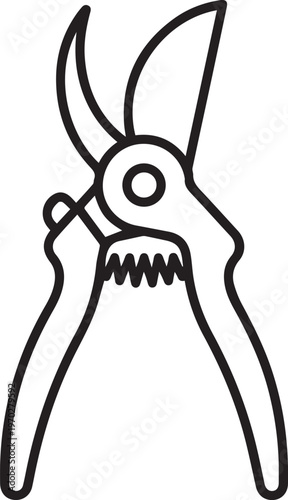 Premium Vector Icon of Professional Pruning Shears with Pivot Mechanism for Gardeners Landscapers Horticulturists Florists Nursery Designers Plant Care Guides Gardening Apps Arboriculture