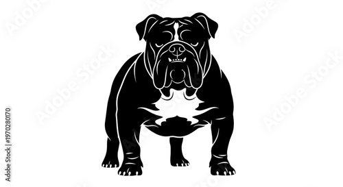 Majestic Bulldog Silhouette Standing Proudly.