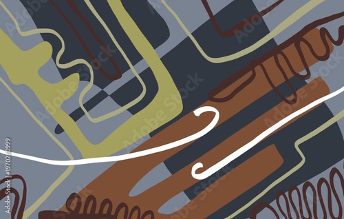 Abstract image for printing. Picture for modern interiors. The picture is painted by hand on a tablet.