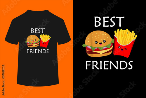 Burger and Fries Tee - Best Friends Gift Idea T-Shirt
