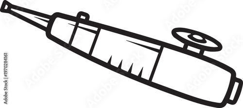 Premium High-Resolution Dental Handpiece Vector Icon with Water Spray Nozzle for Medical Infographics, Dental Clinics, Patient Education Materials, Dental Marketing, Oral Health Campaigns