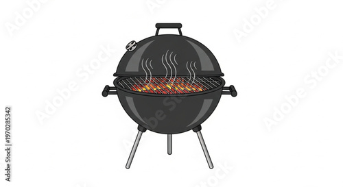 Kamado style grill silhouette a modern outdoor cooking appliance