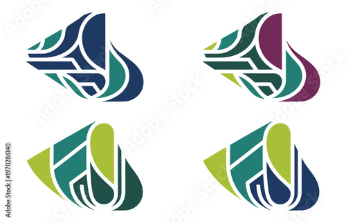 Aurora radiance line art abstract modern creative illustration, smooth linear patterns with vibrant glow