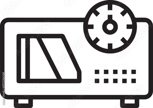 Premium High-Resolution Spectrometer Dial Vector Icon for Scientific Research, Data Analysis, Chemistry Labs, Lab Equipment Visuals, Educational Materials, Chemical Analysis Tools