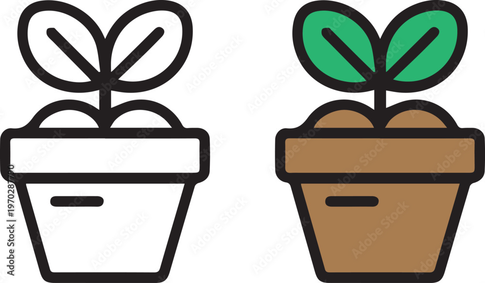 Fototapeta premium plant seed icon set