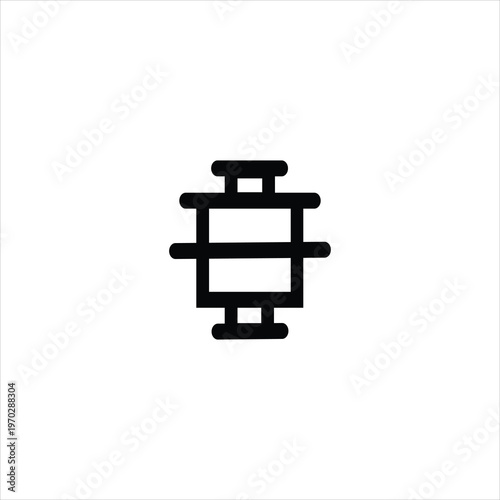 PrintIndustrial technical icon with stacked rectangles and horizontal bars.