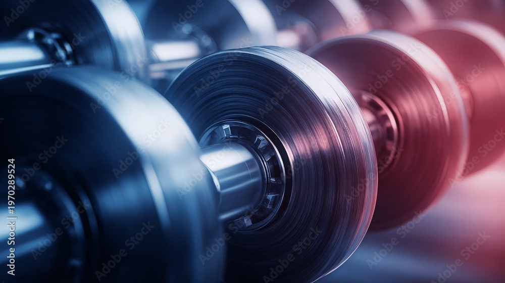 Fototapeta premium Close-up of gym weights in dim light.