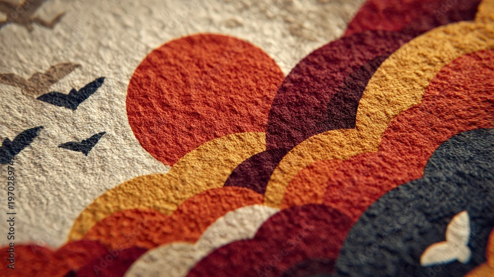 Fototapeta premium Colorful abstract art with layered textures.