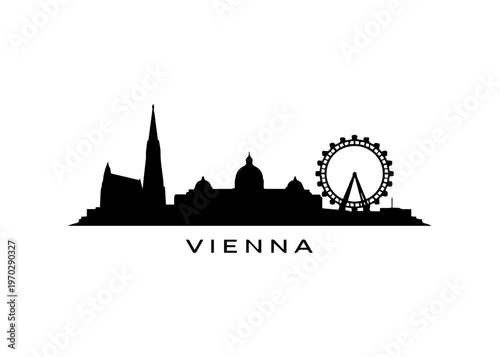 Vienna city skyline
city skyline on a white background