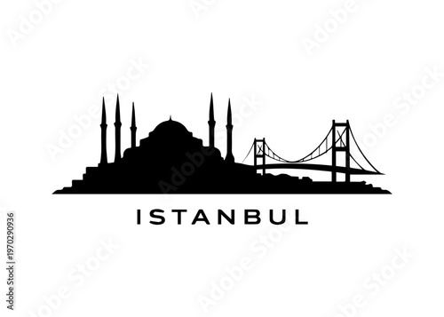 Istanbul city skyline
city skyline on a white background