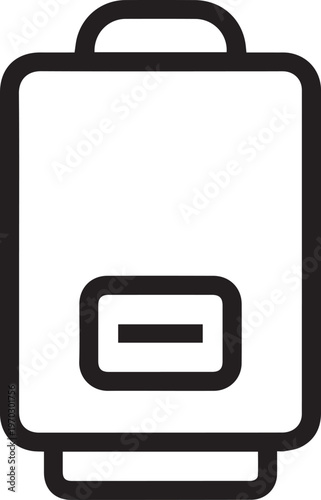 Professional Industrial Fluid Reservoir with Sight Glass Vector Icon for Chemical Engineering, HVAC Systems, Manufacturing Process Diagrams, Oil & Gas Pipeline Monitoring, Water Treatment