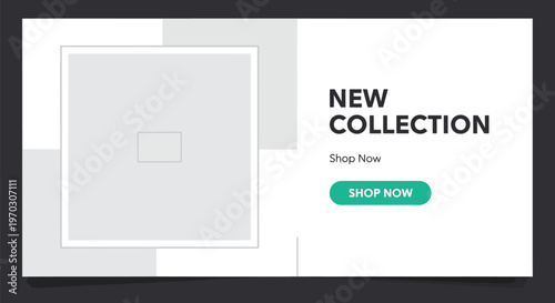 Fashion advertisement showcasing new collection with shop now call to action