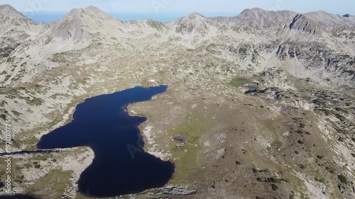 Aerial Drone View of Tevno Ezero in Pirin National Park, Bulgaria