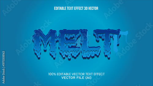 '' MELT '' TEXT EFFECT 3D VECTOR FOR ALL YOUR NEEDS