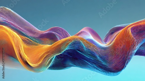 Abstract Color Waves: A vibrant, abstract composition featuring flowing, layered waves of color, creating a dynamic and visually appealing design. 
