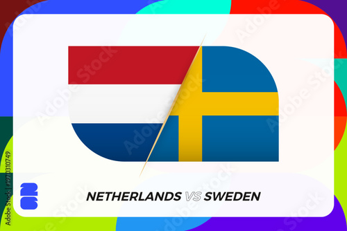 Netherlands vs Sweden International Sports Tournament Icon.