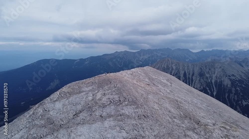 Aerial View from Vihren Peak Over the Pirin Mountains in Early Autumn