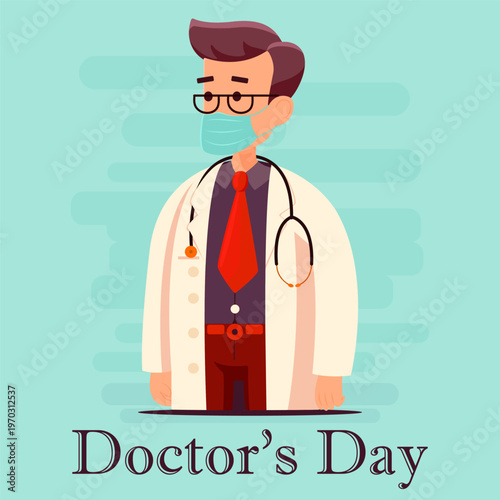 card for Doctors' Day, a card expressing appreciation for doctors' work, assistance, and care for others