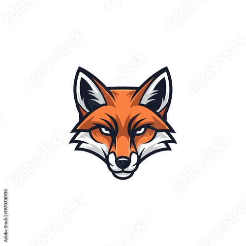 A fierce and stylized fox head logo with sharp lines and an intense expression, featuring orange, white, and black colors on a plain background.