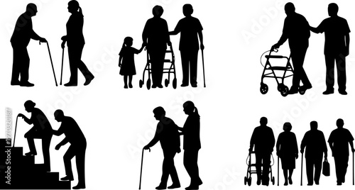 silhouette, awake, woman, stretch, arm, bed, morning, wake up, home, female, room, relax, sleep, sitting, vector, illustration, lifestyle, bedchamber, person, adult, early, rest, relaxation, white, yo