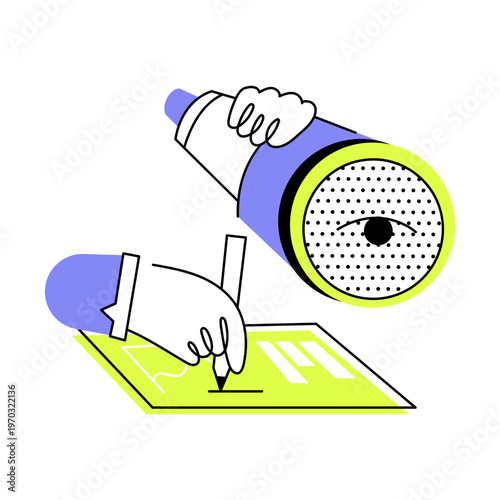 Flat style icon depicting data forecasting