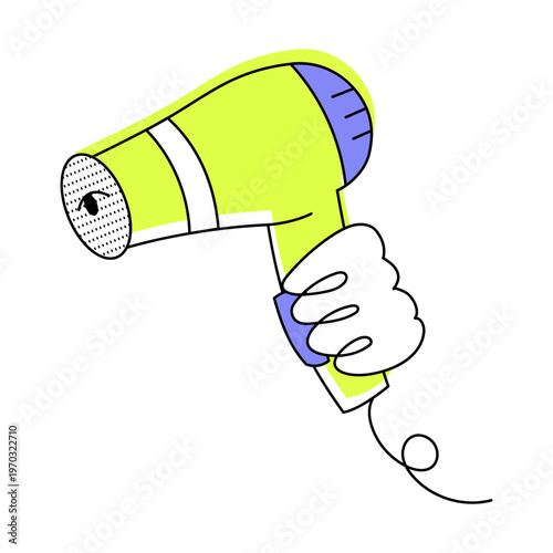 A flat icon of an electric dryer