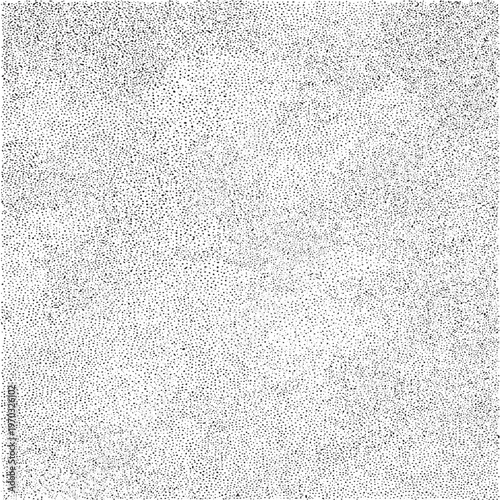 Abstract vector noise. Small particles of debris and dust. Distressed uneven background. Grunge texture overlay with fine grains isolated on white background. Vector illustration. EPS10.