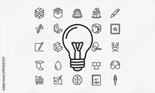 Thin line icon set, fence, table, chest of drawers, wardrobe, dresser, rack, stool, crib, cutting board, wheel, barrel, farm, hive. Vector illustration