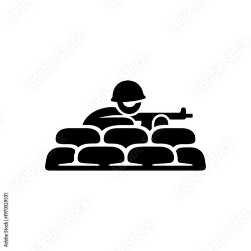 Soldier Defensive Trench Sandbag Icon
