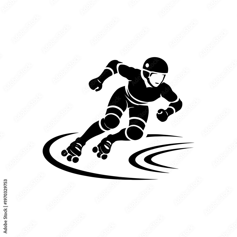 Fototapeta premium High Speed Skating Icon