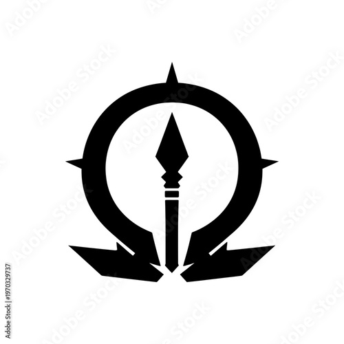 Ancient Spartan Warrior Emblem Icon
