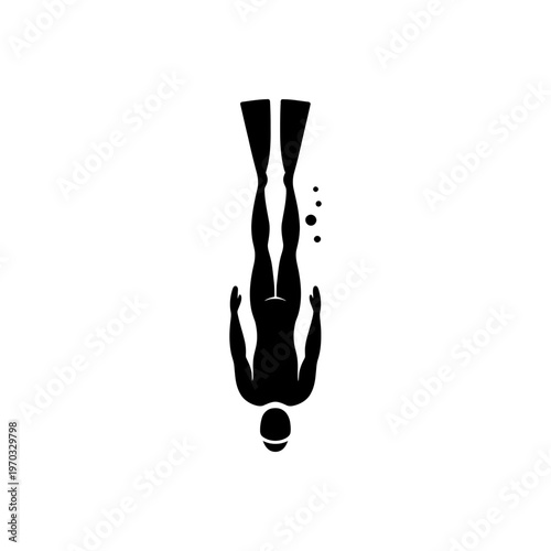 Vertical Deep Free Dive Icon