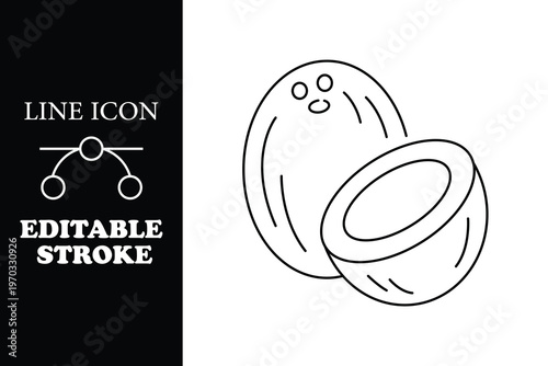 Black line of two donuts one on of the other line black and white editable stroke