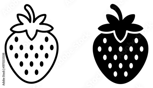 strawberry icon fresh fruit food symbol